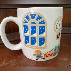 Avon Christmas Lights Coffee Mug Vintage 1985